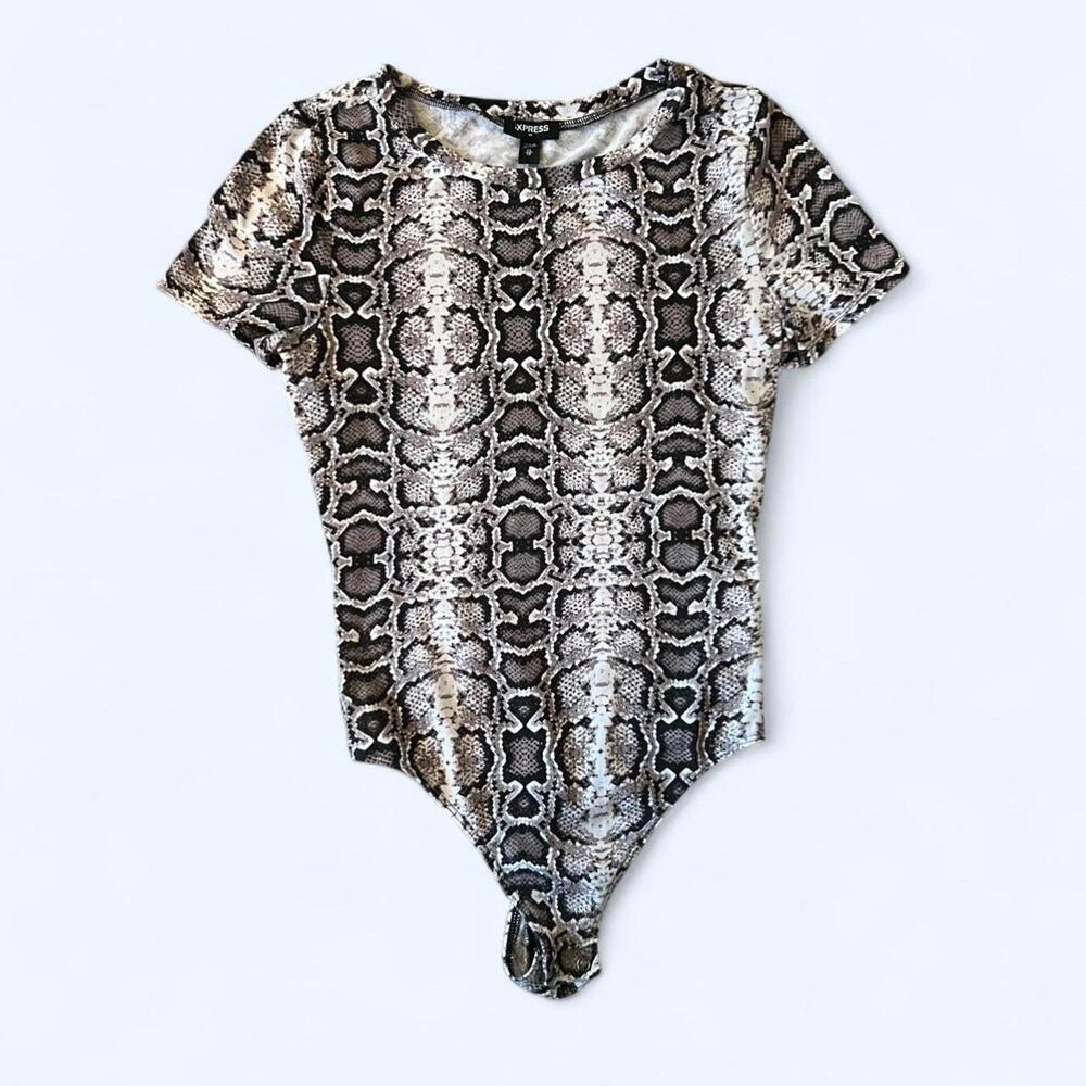 Vintage Y2K Express snake print fairycore festival bodysuit Size XS 🤍
